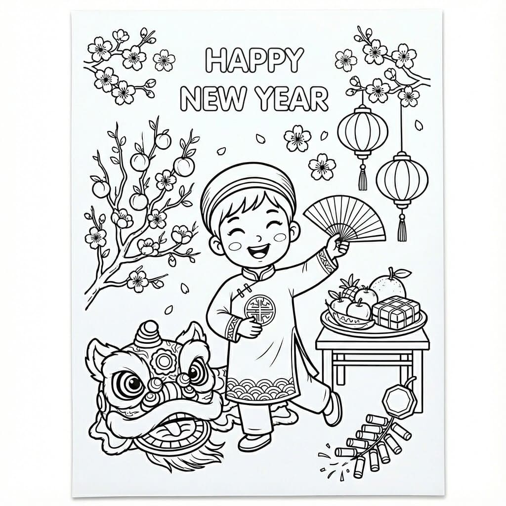 كل عام وأنتم بخير، يا زيّ الآو داي. تلوين