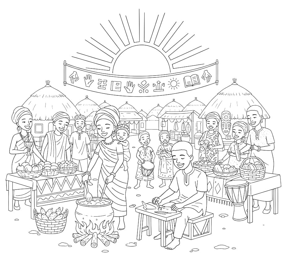 كوانزا بسيط تلوين