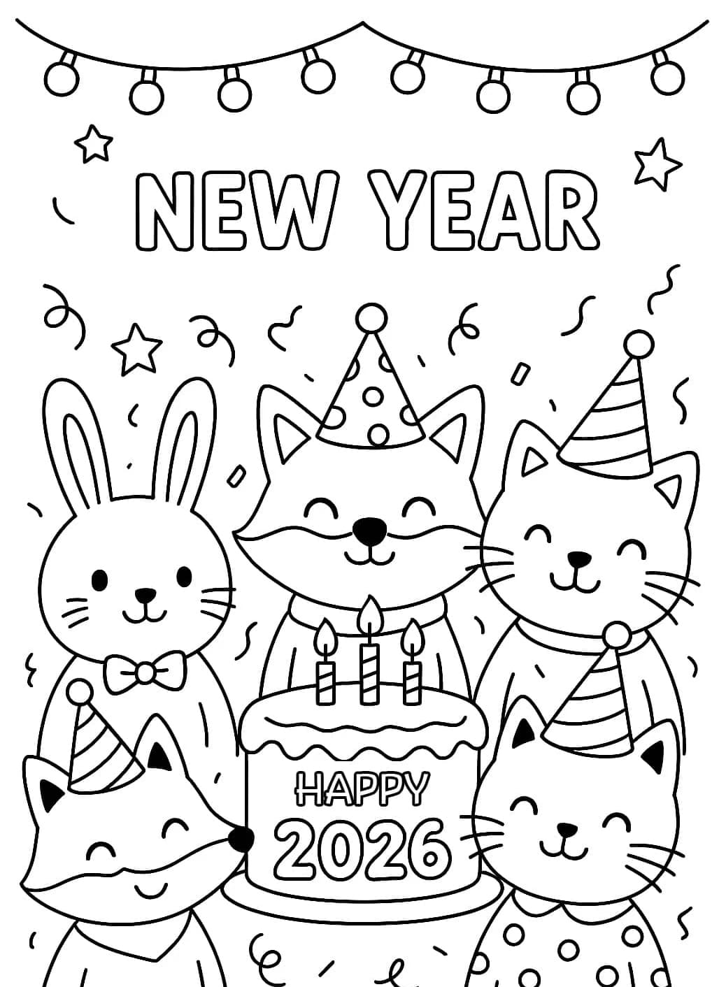 كل عام وأنتم بخير لجميع الحيوانات! تلوين