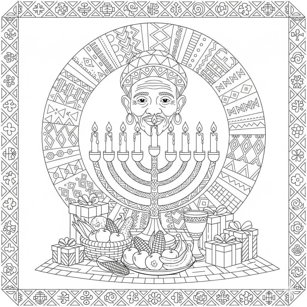 كوانزا سعيد جداً تلوين