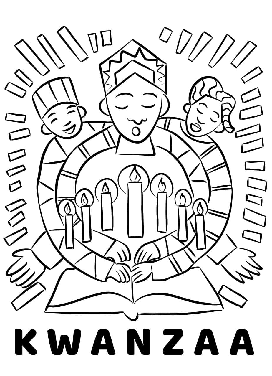 رسم مجاني لعيد كوانزا تلوين