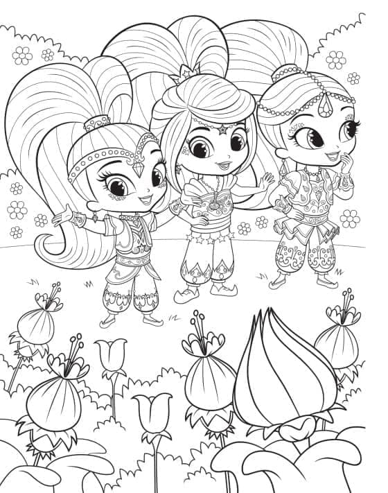 شخصيات من مسلسل شيمر آند شاين تلوين