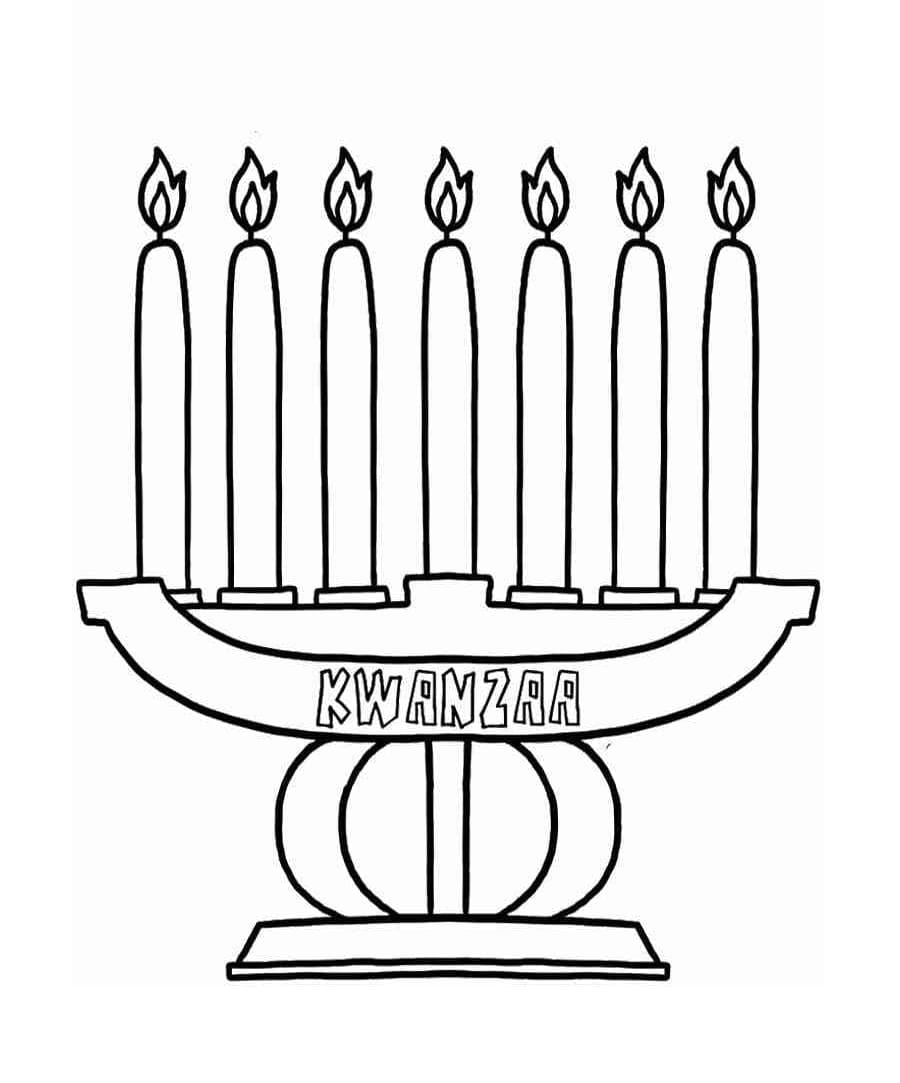 شموع كوانزا قابلة للطباعة تلوين