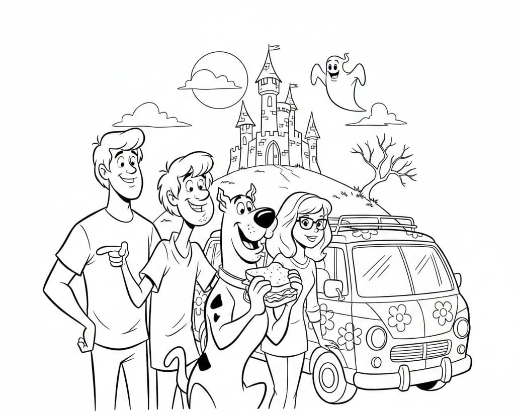 سكوبي دو سعيد للغاية تلوين