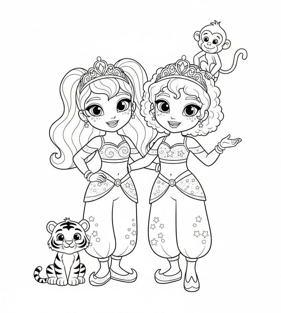 تألقي ولمعي للأطفال تلوين