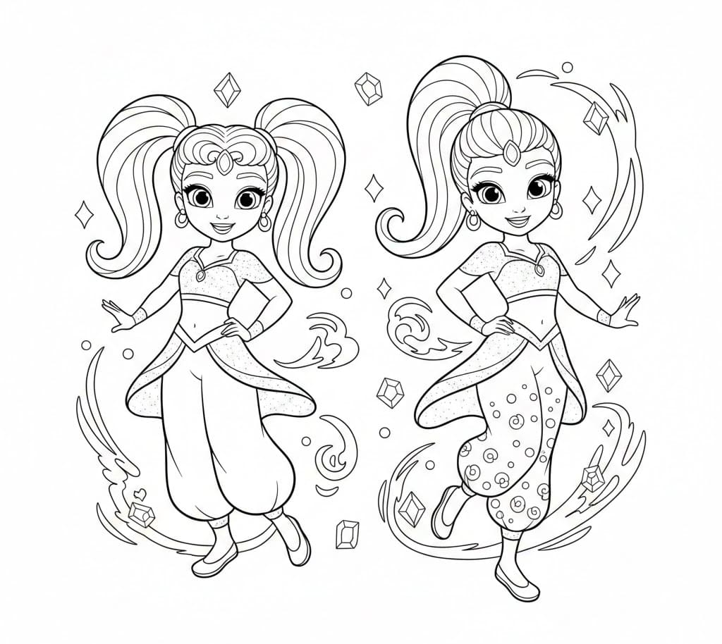 لؤلؤة والماسة تلوين