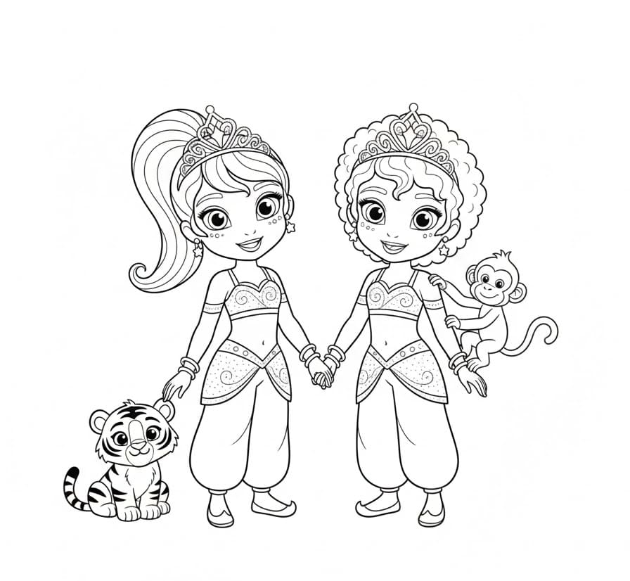 تألقي وتألقي للطباعة مجاناً تلوين