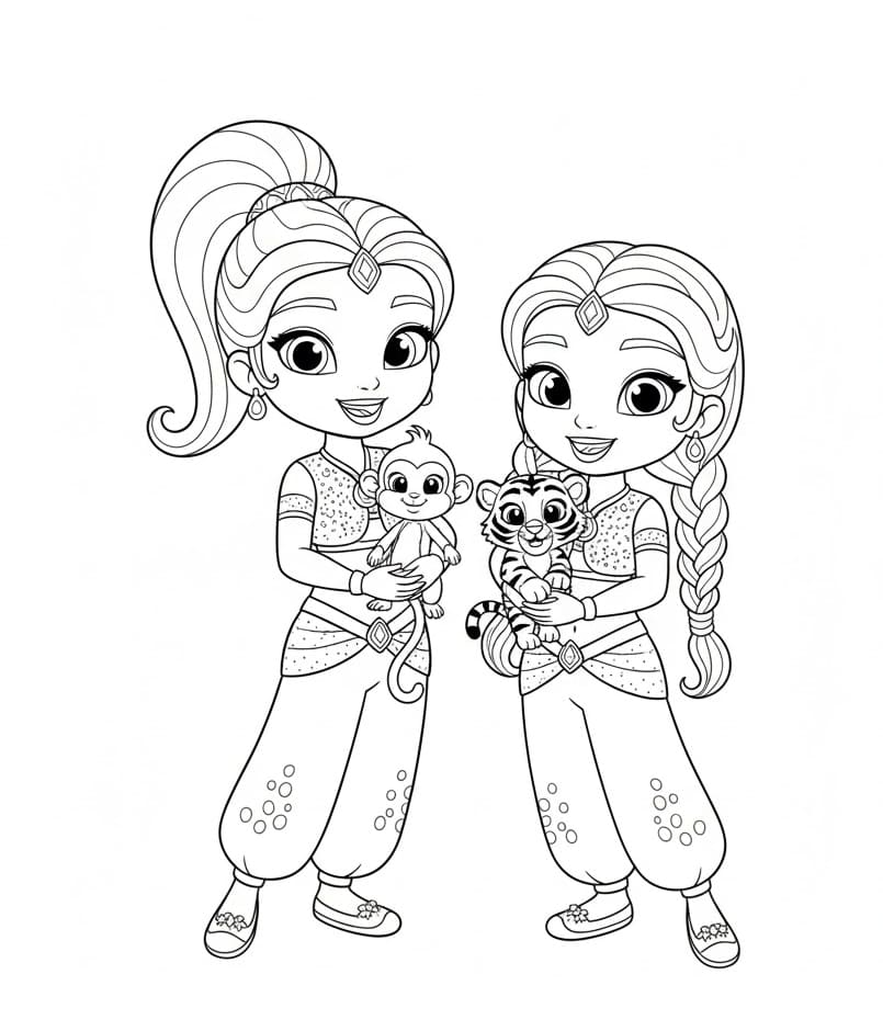 طباعة مجانية لامعة ومتألقة تلوين