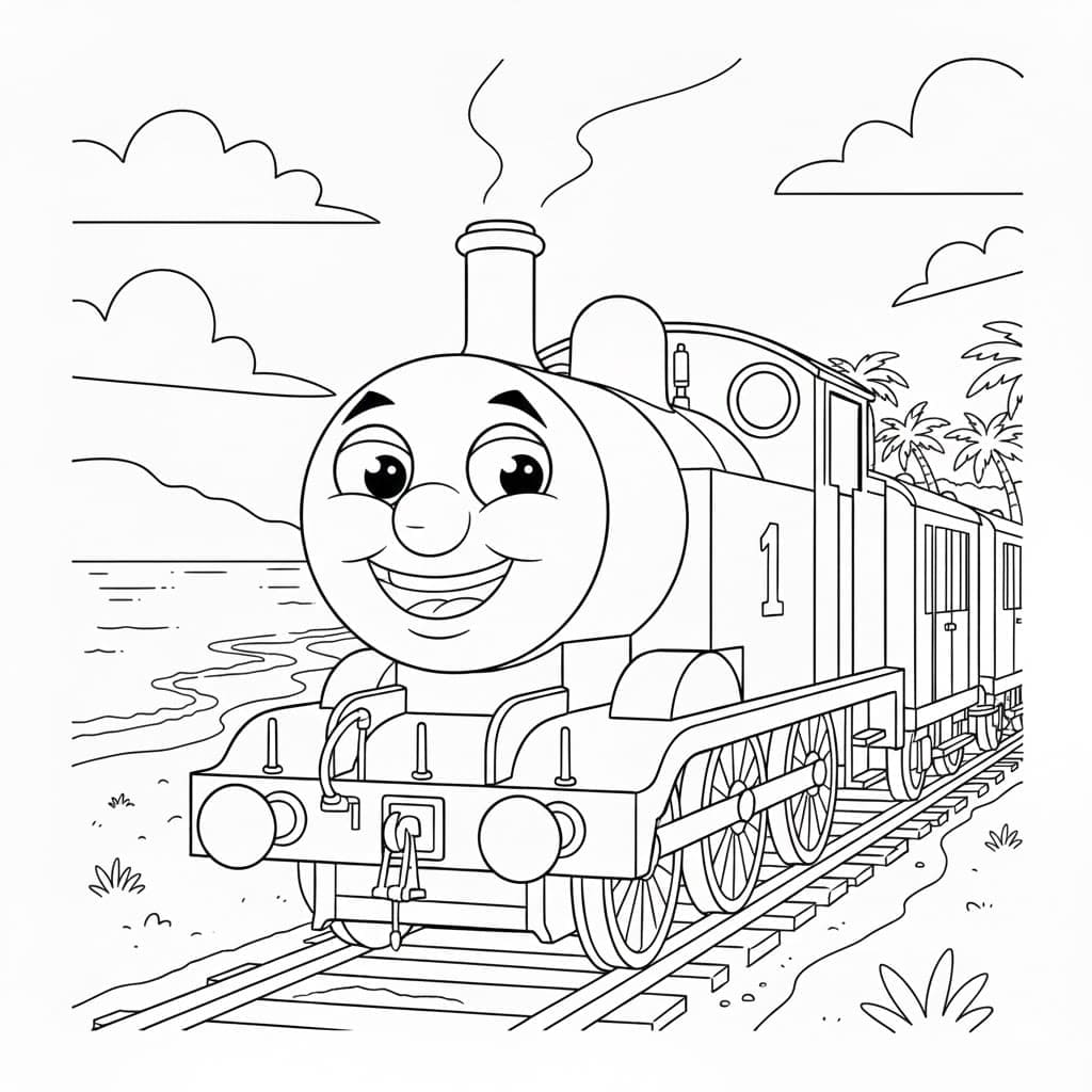 توماس سعيد جداً تلوين