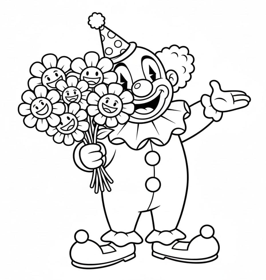 بهلوان الزهور تلوين