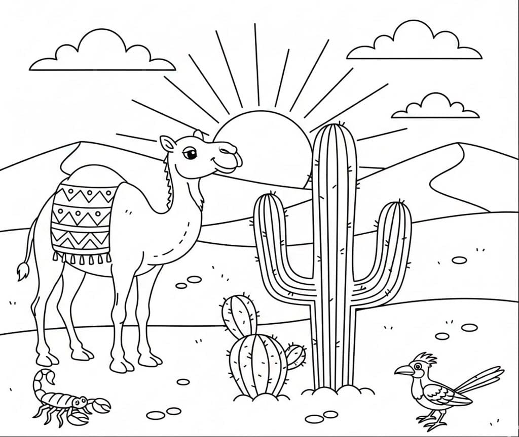 غزال الصحراء تلوين