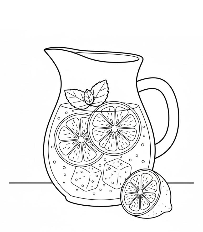 جرة عصير ليمون تلوين