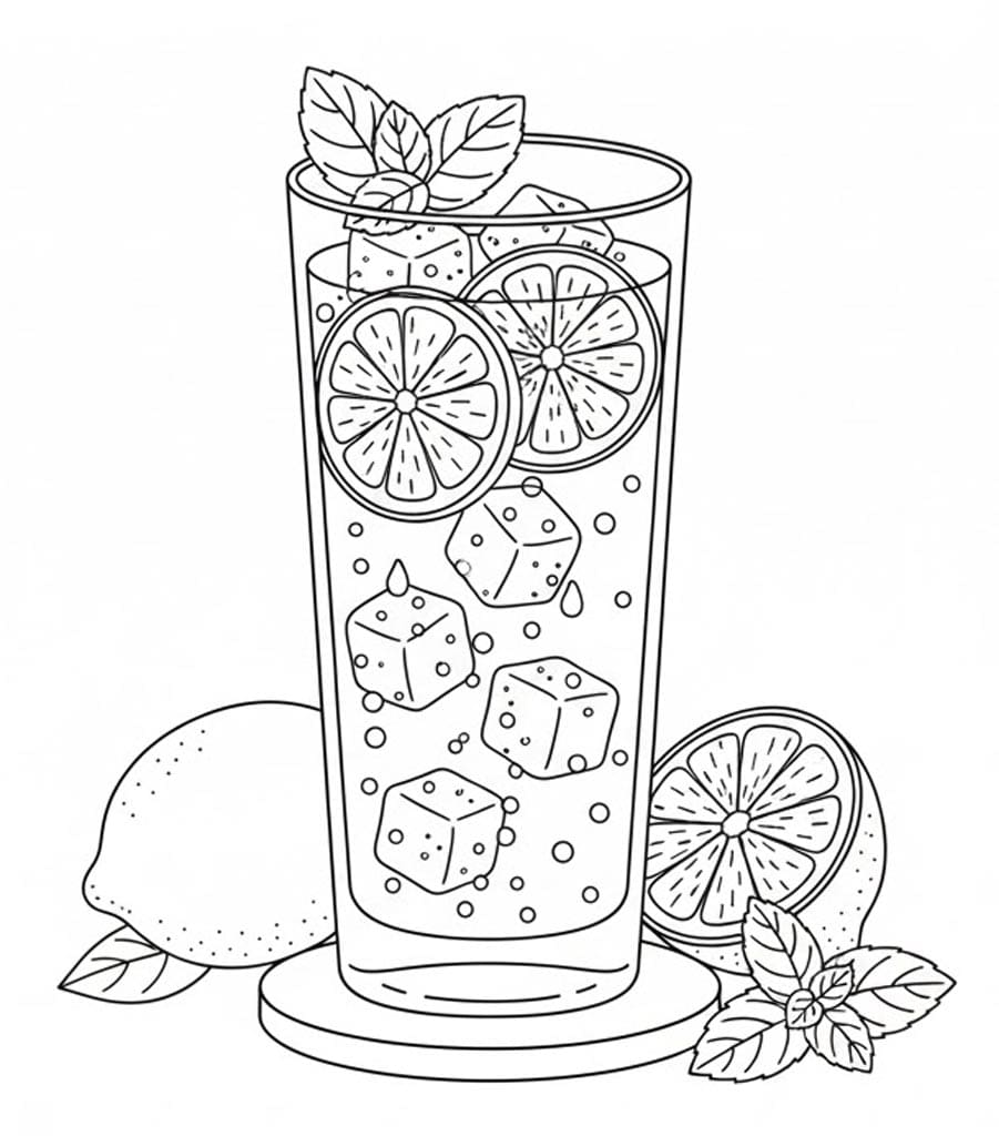 كأس ليموناضة تلوين