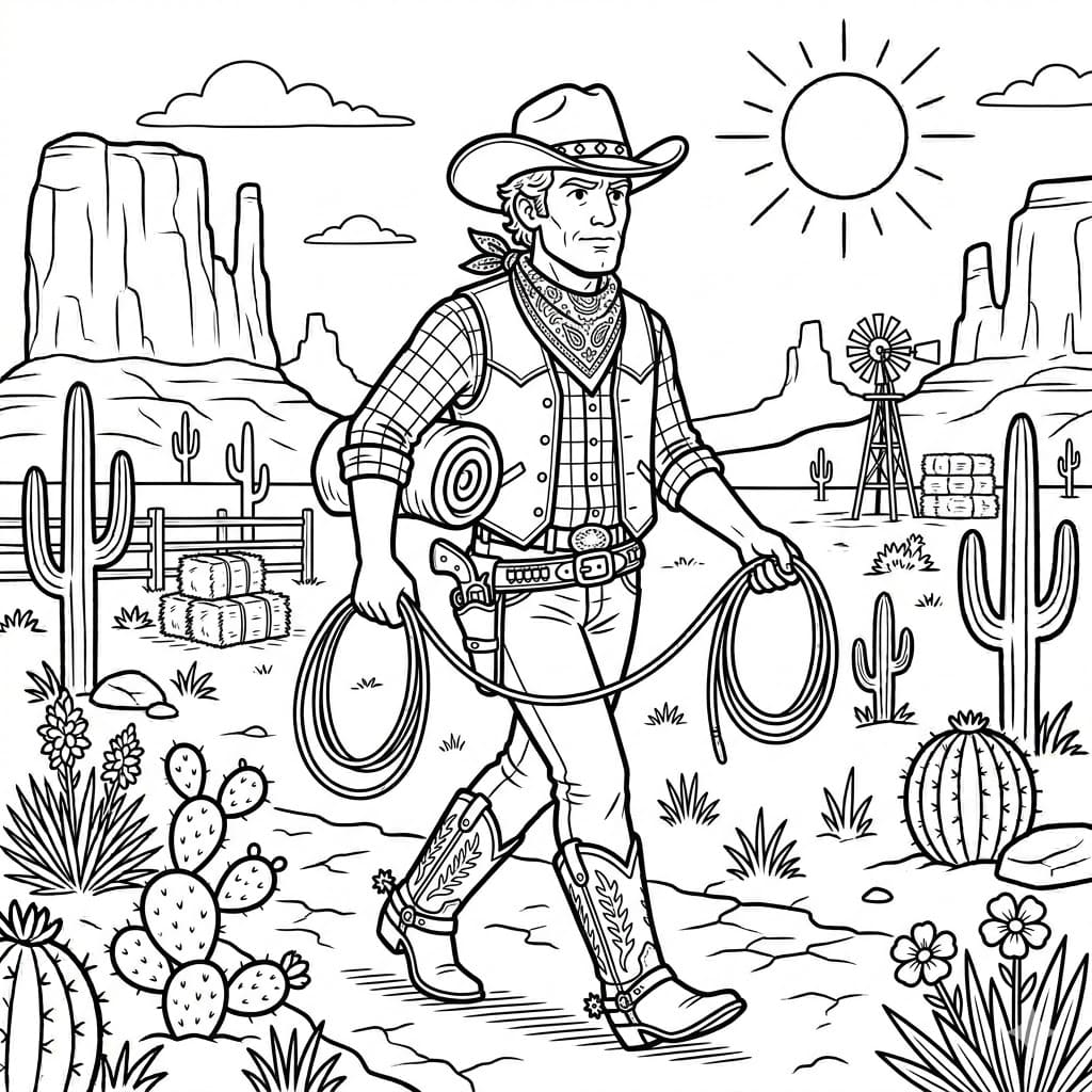 خطى في الرمال تلوين