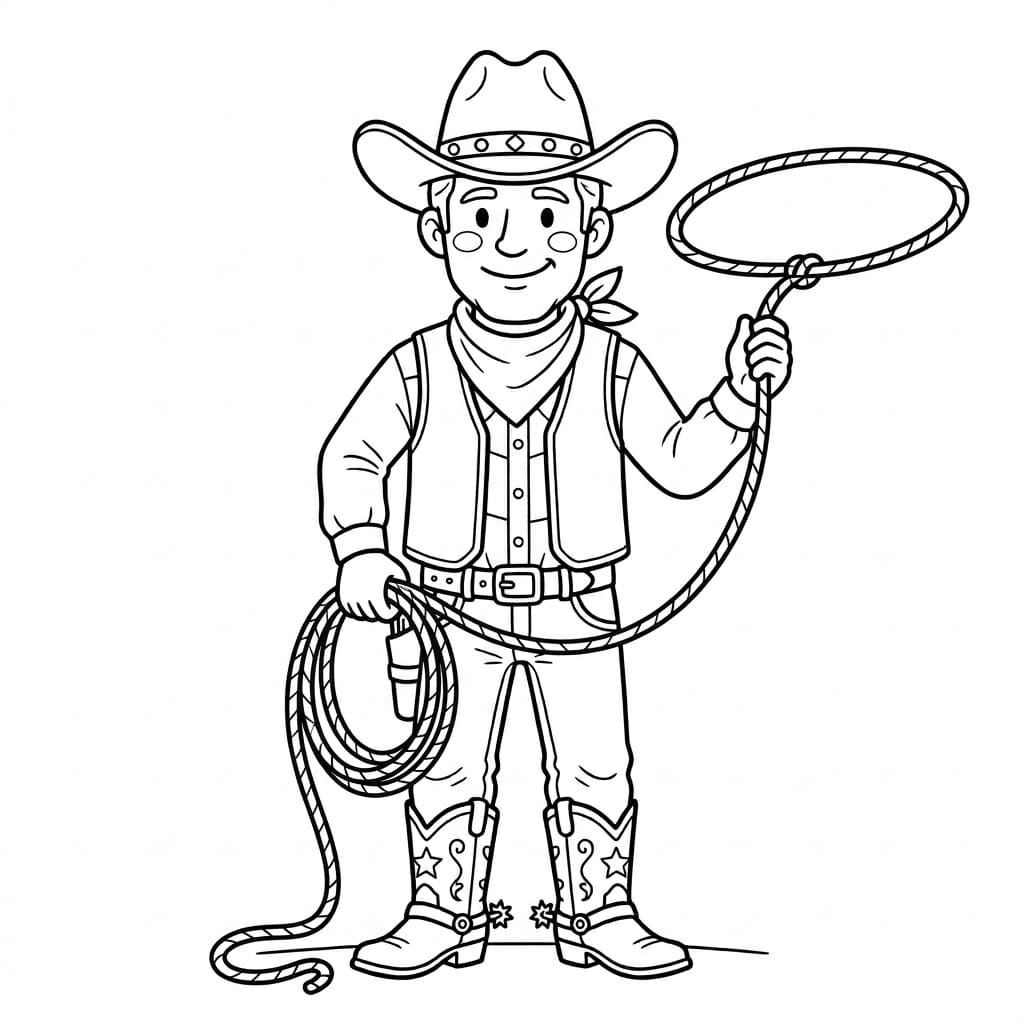 راعي البقر تلوين