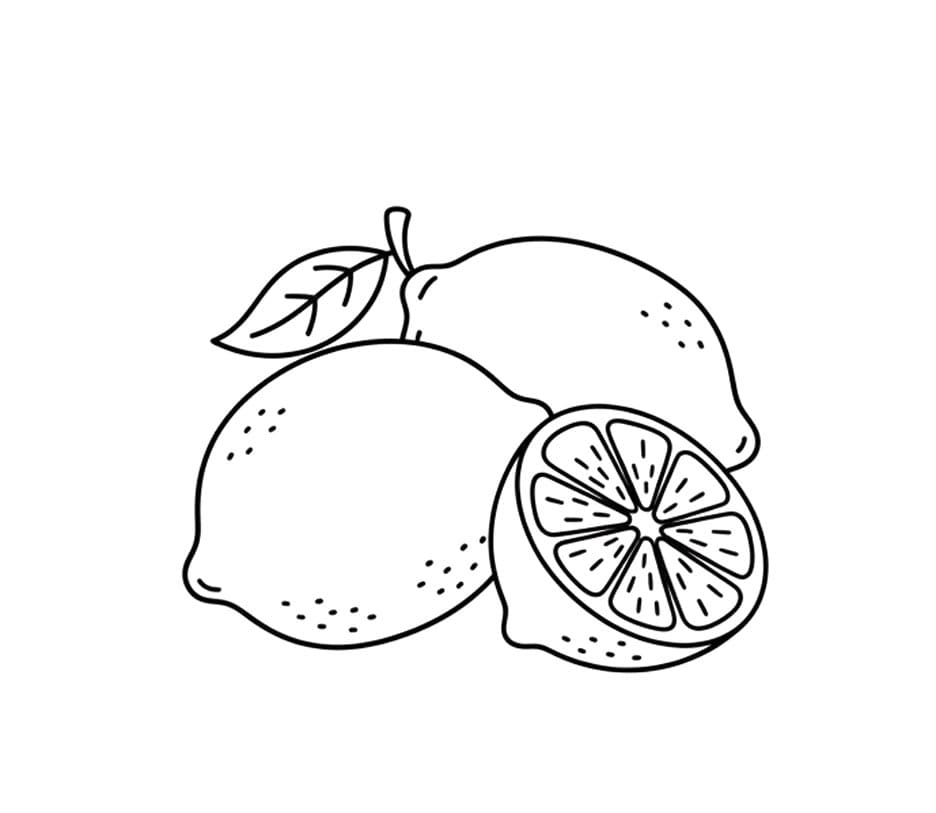 ليمون مقطع تلوين