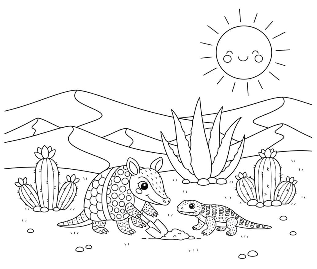 مخلوقات الصحراء تلوين