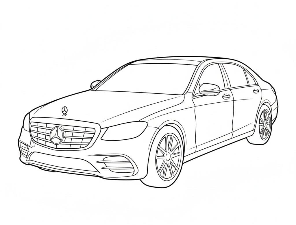مرسيدس بنز سيدان أنيقة تلوين