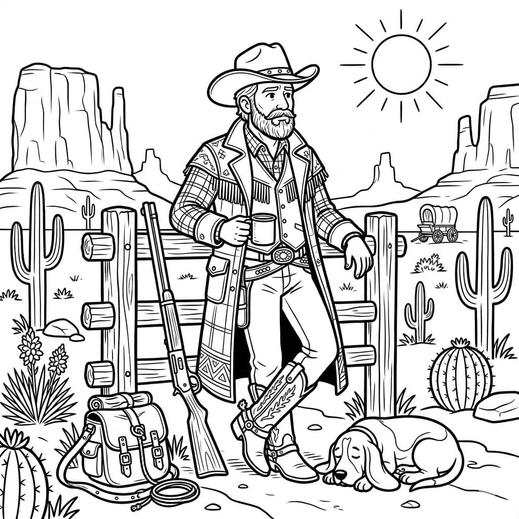 مسافر الصحراء تلوين