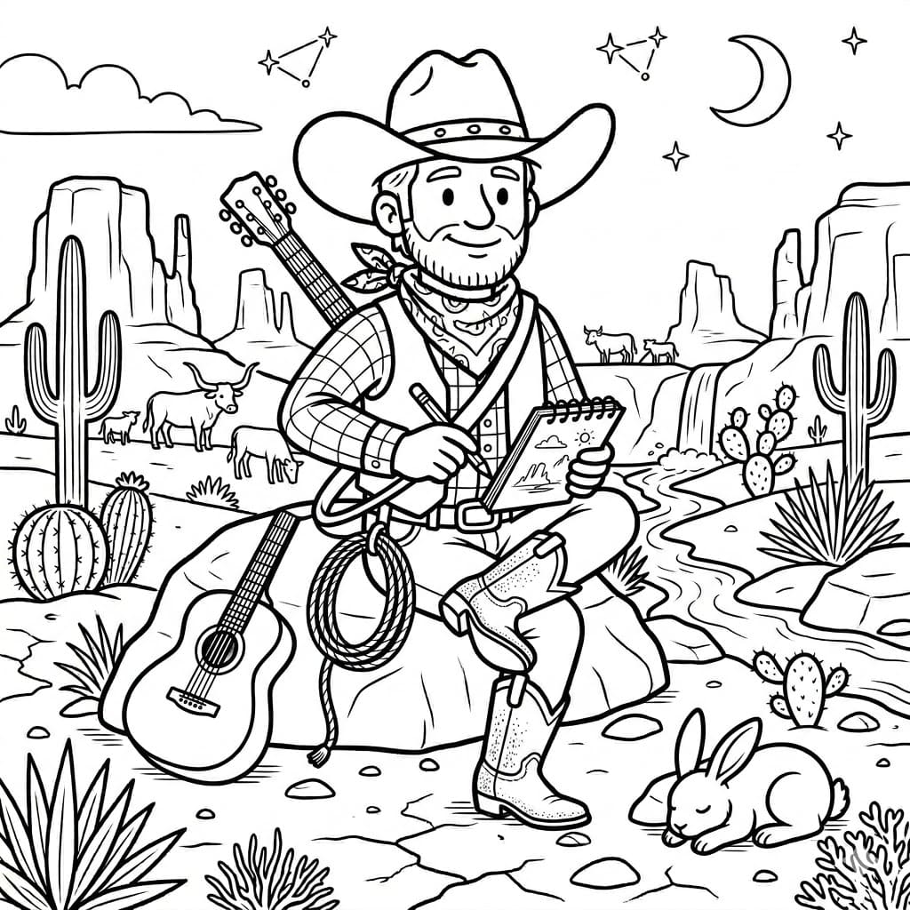 راعي الأبقار النشيط تلوين