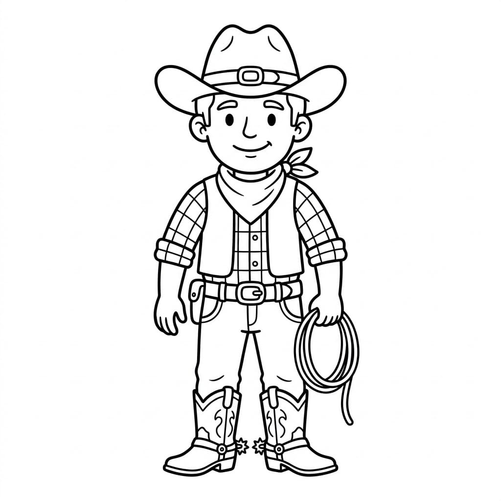 راعي البقر الهادئ تلوين