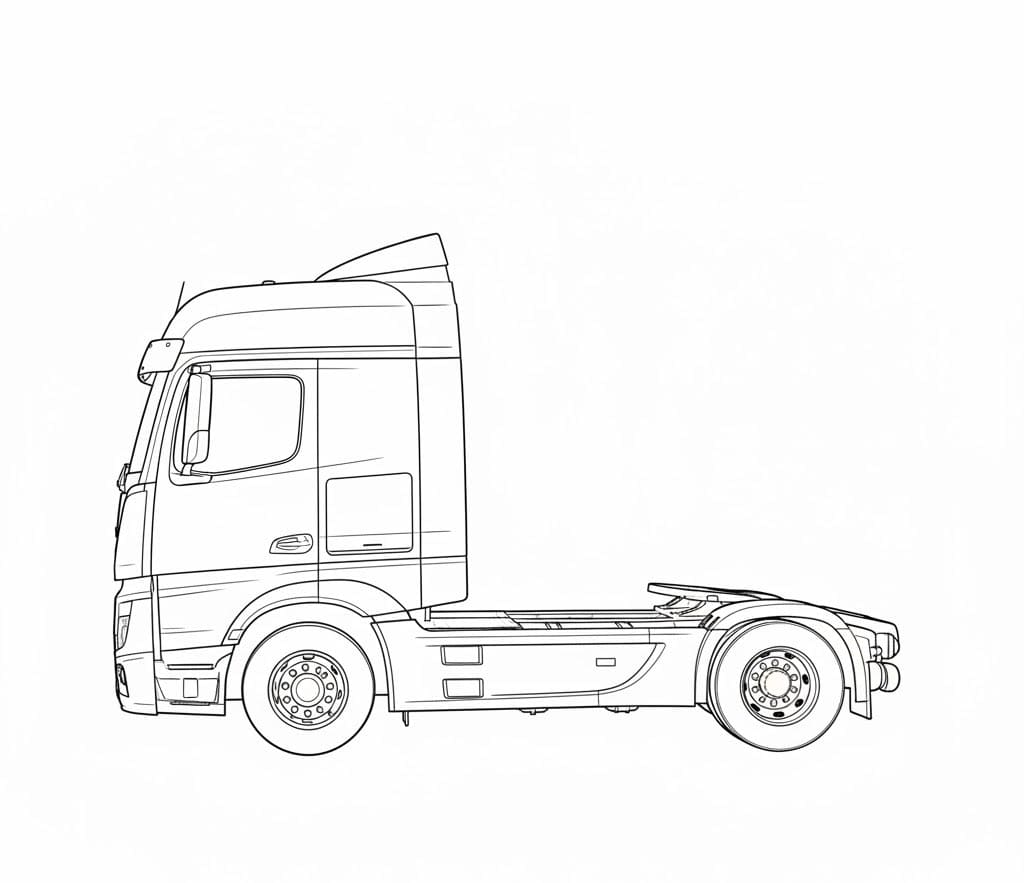 رأس شاحنة مرسيدس بنز تلوين