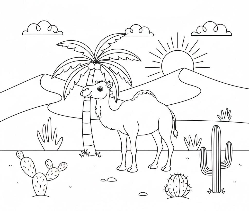 صحراء استوائية تلوين