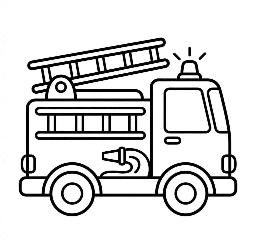 سيارة إطفاء صغيرة تلوين