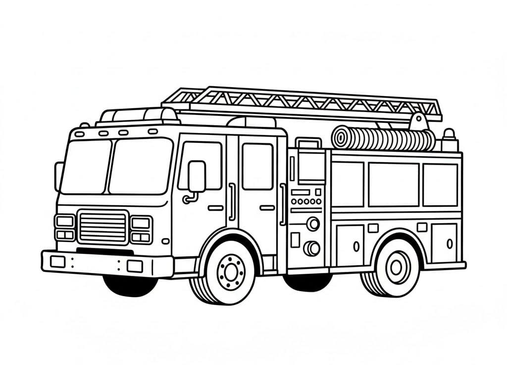 سيارة إطفاء تقليدية تلوين