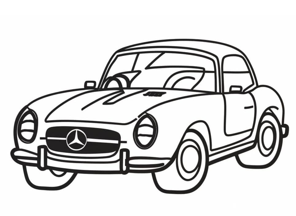 سيارة مرسيدس بنز تلوين