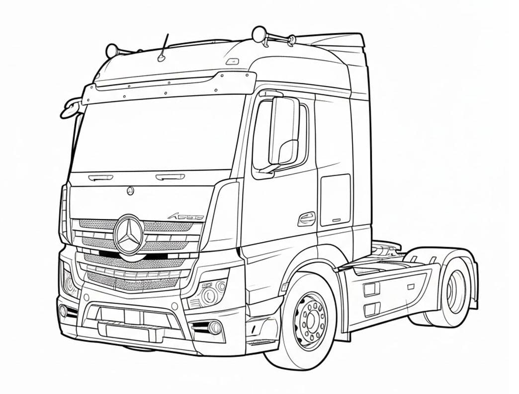 شاحنة مرسيدس بنز أكتروس تلوين