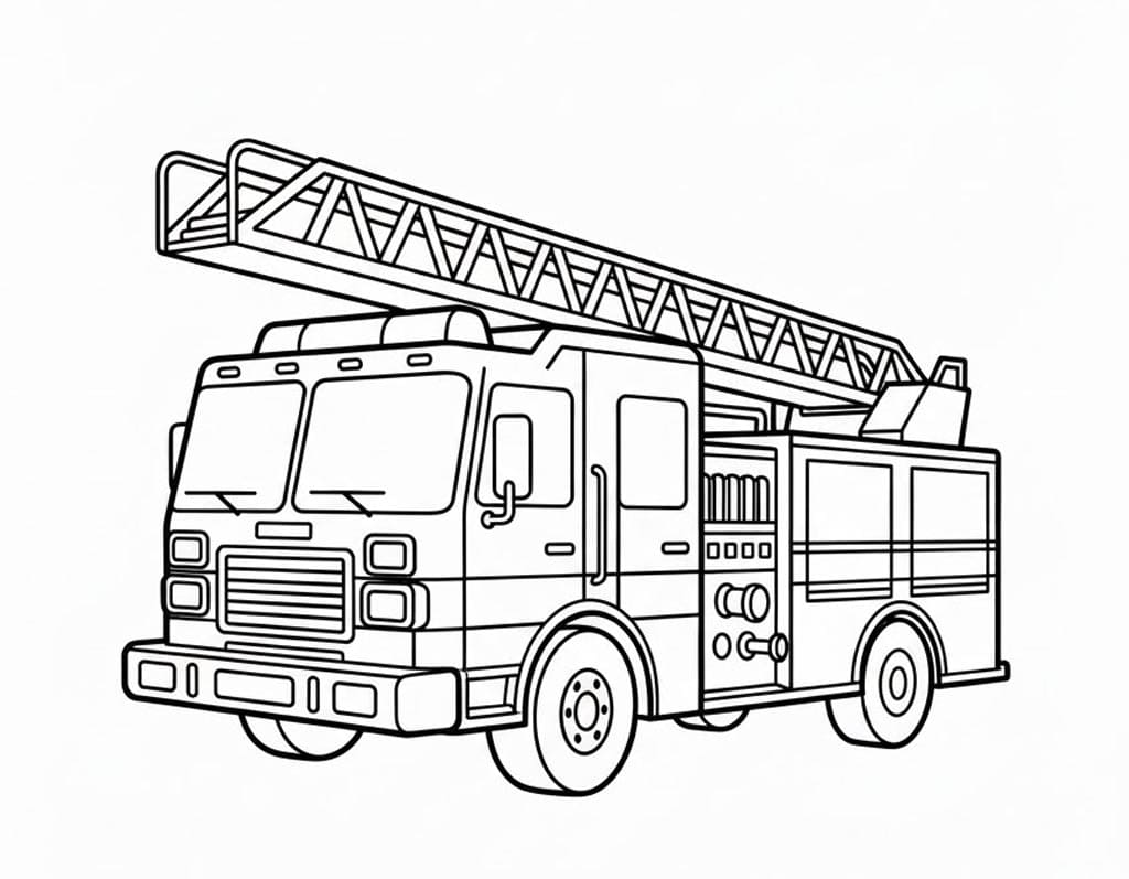 شاحنة إنقاذ الإطفاء تلوين