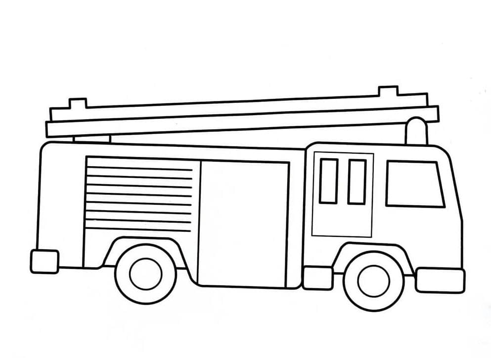 شاحنة إطفاء بسيطة تلوين