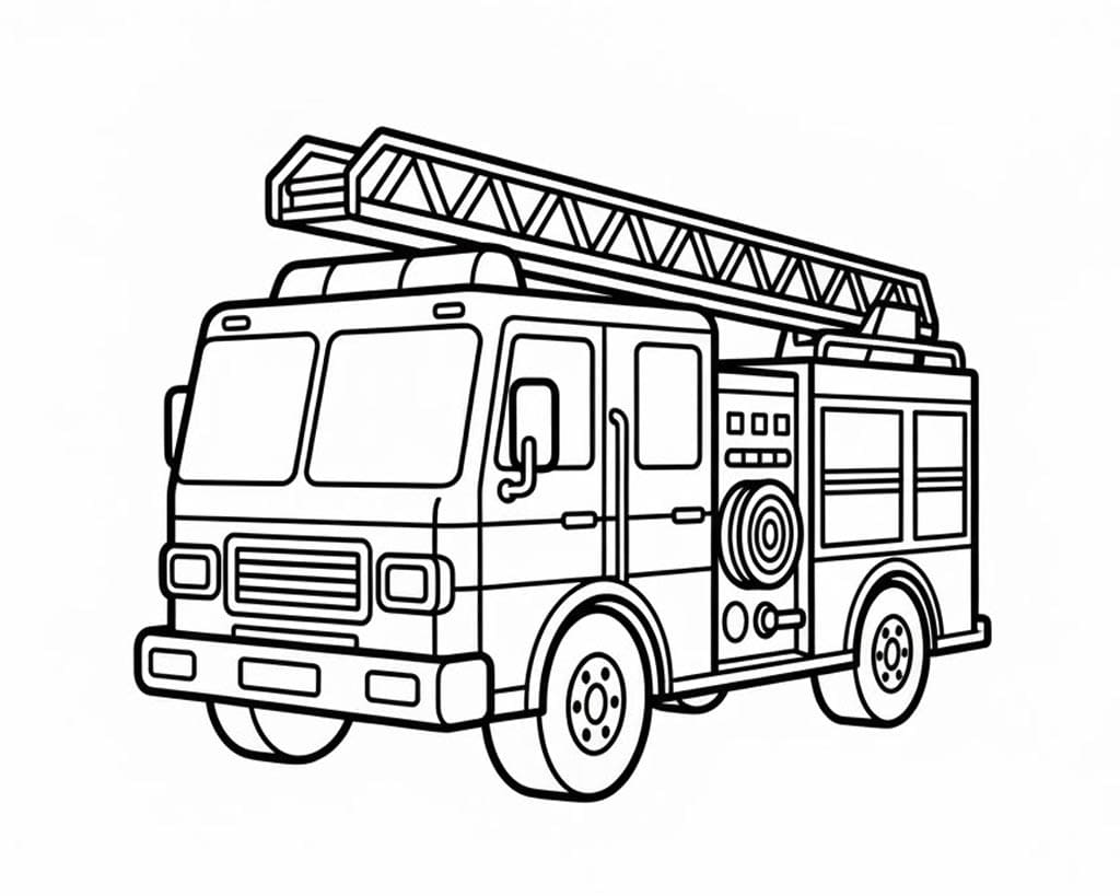 شاحنة إطفاء حديثة تلوين