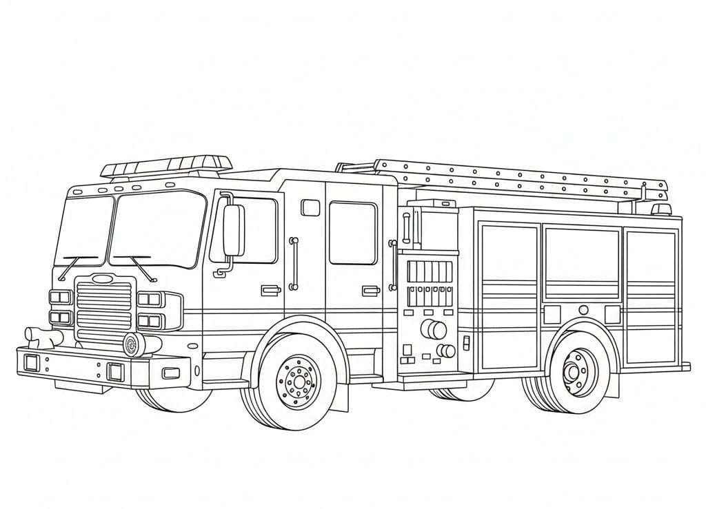 شاحنة إطفاء قوية تلوين