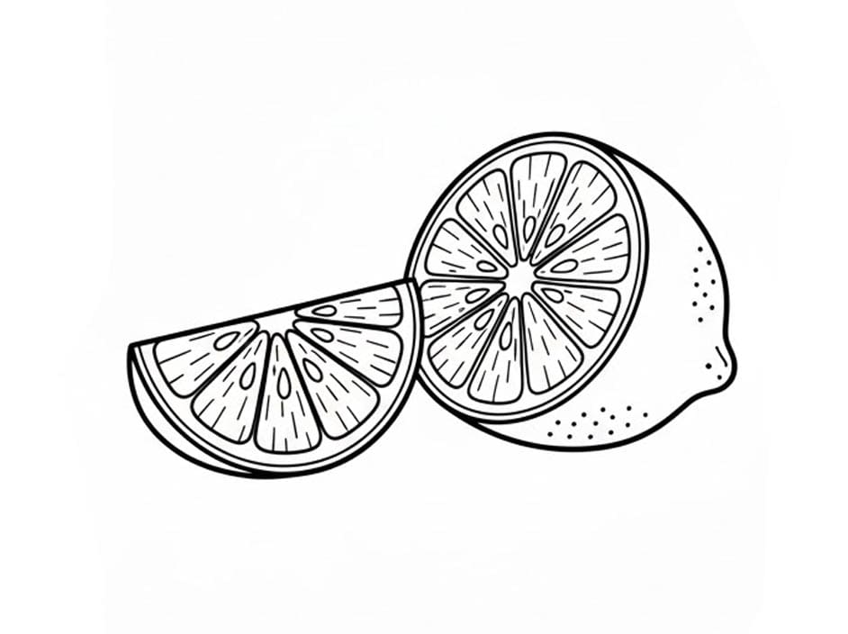 شرائح ليمون تلوين