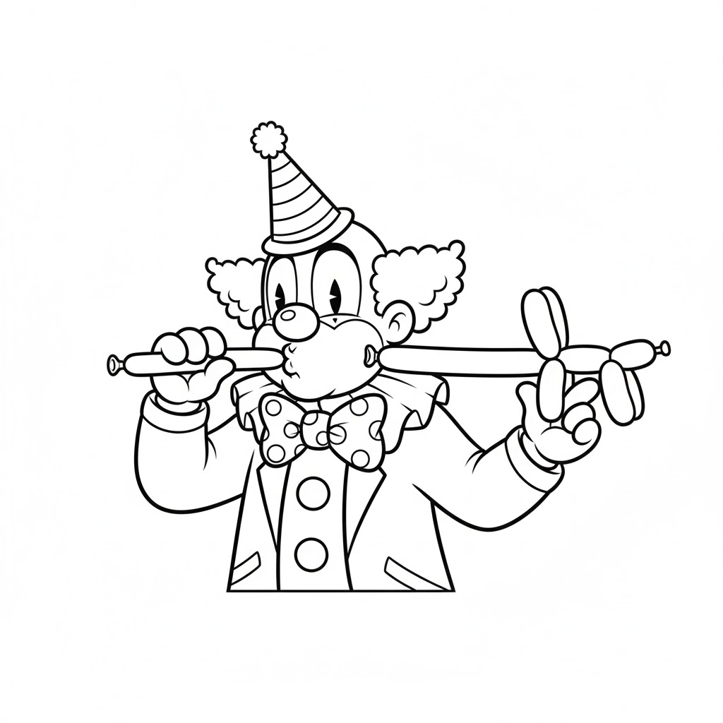 صورة رأس بهلوان تلوين