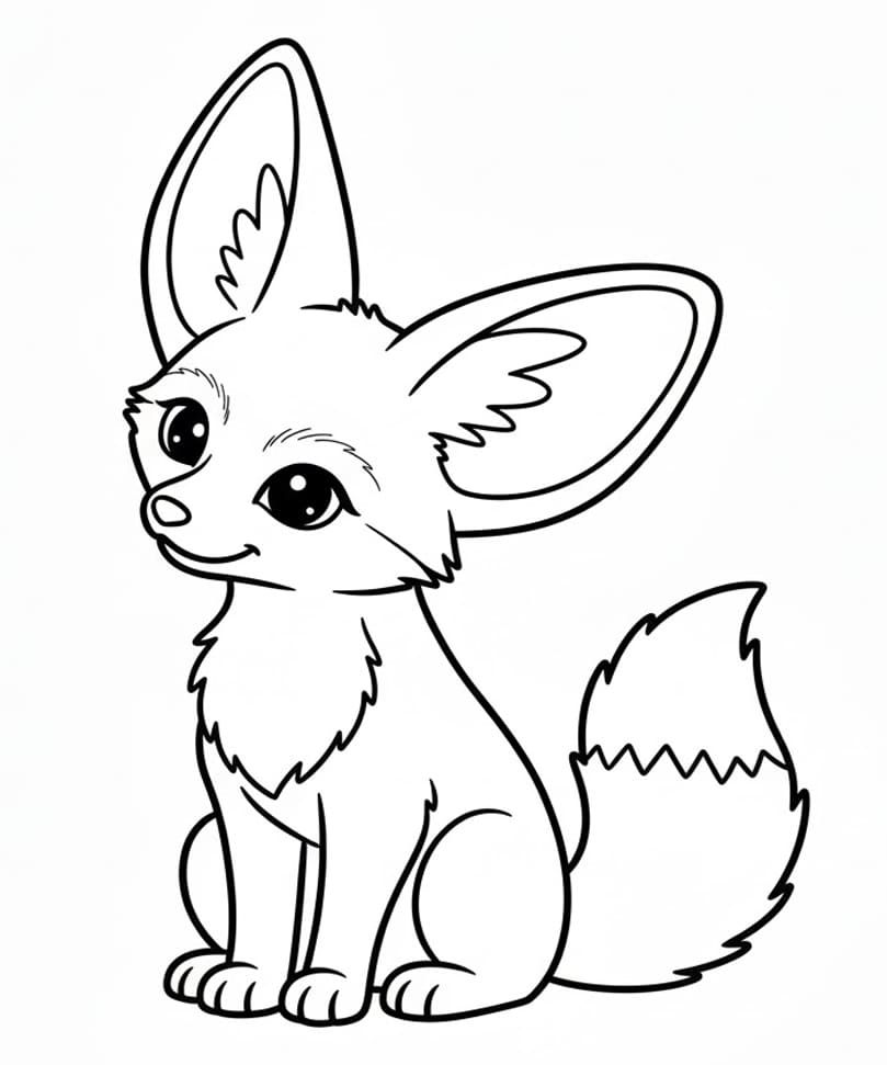 ثعلب الفنك الجميل تلوين