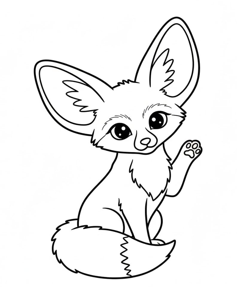 ثعلب الفنك المشاغب تلوين