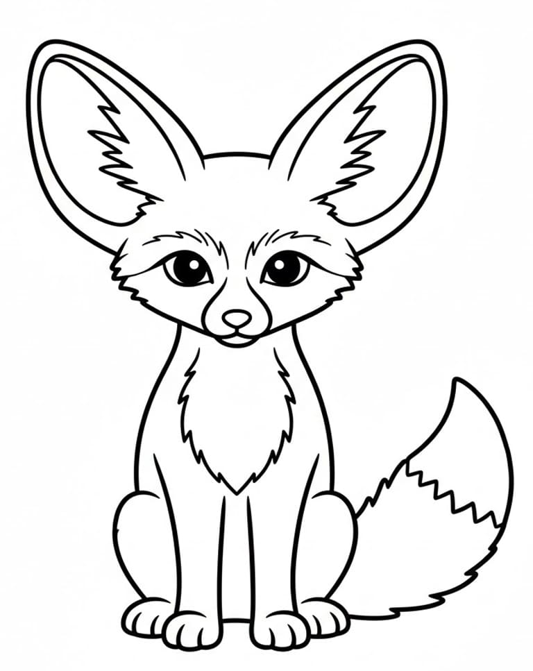 ثعلب الفنك الصغير تلوين