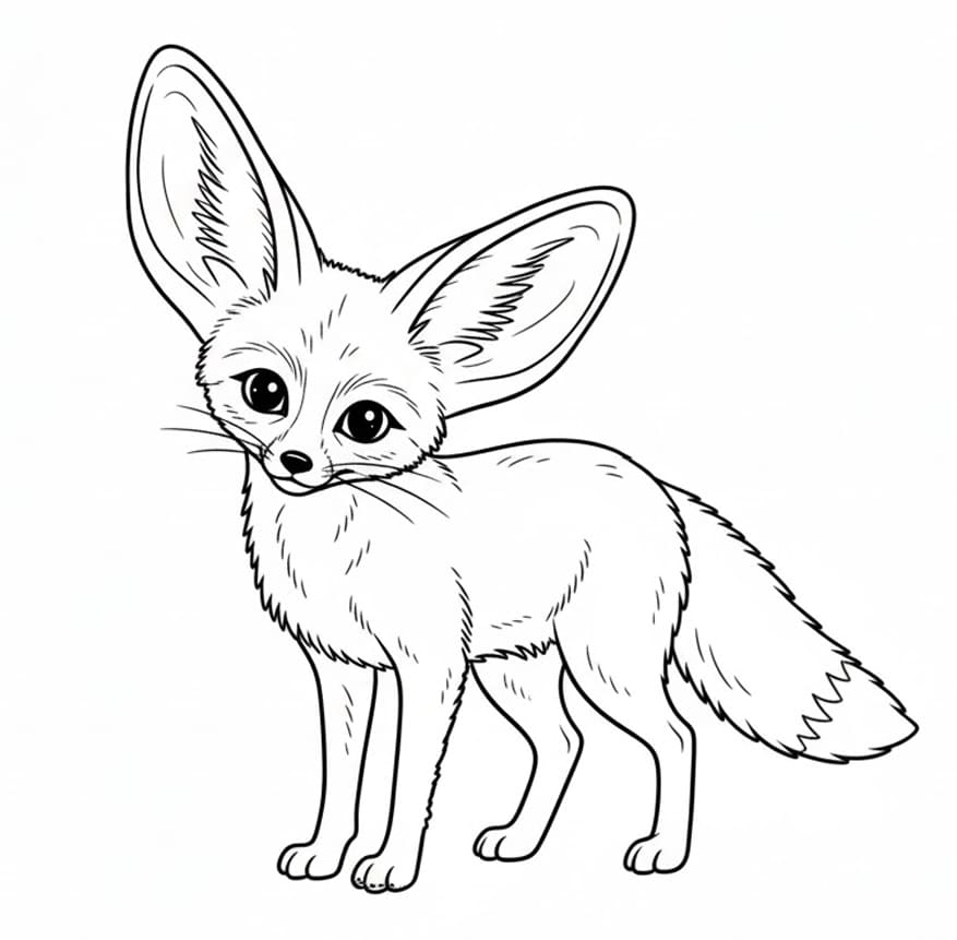 ثعلب الفنك الذكي تلوين