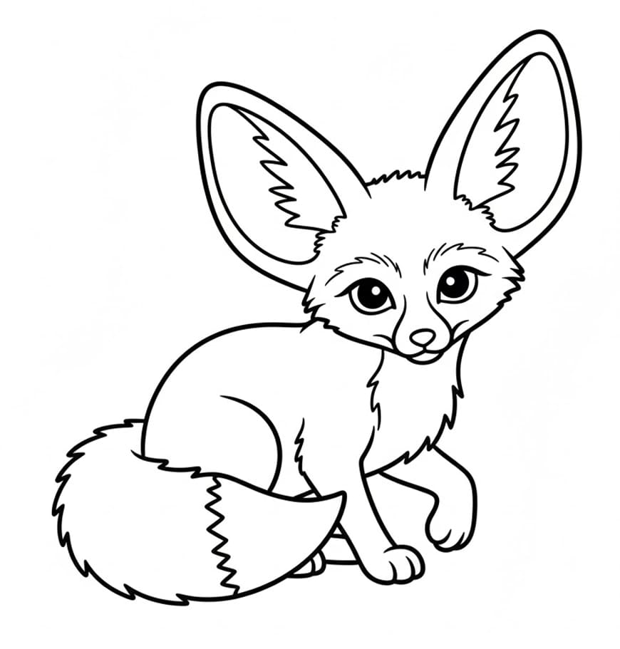 ثعلب الفنك المرح تلوين