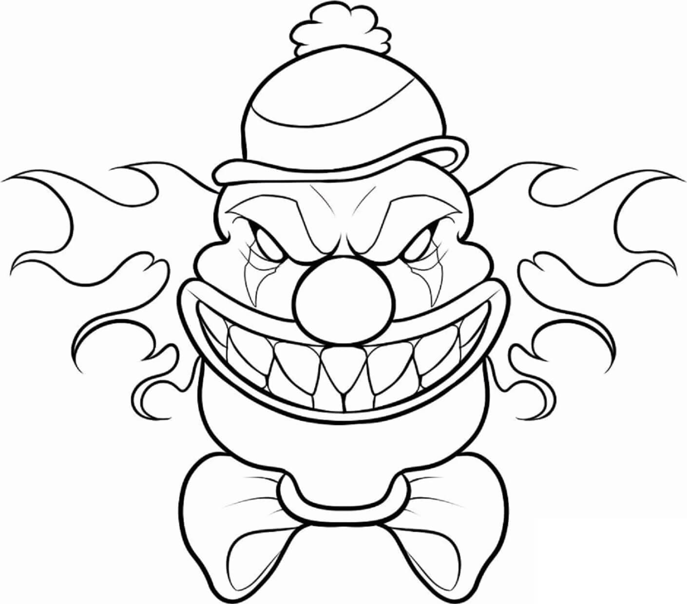 وجه بهلوان مخيف تلوين