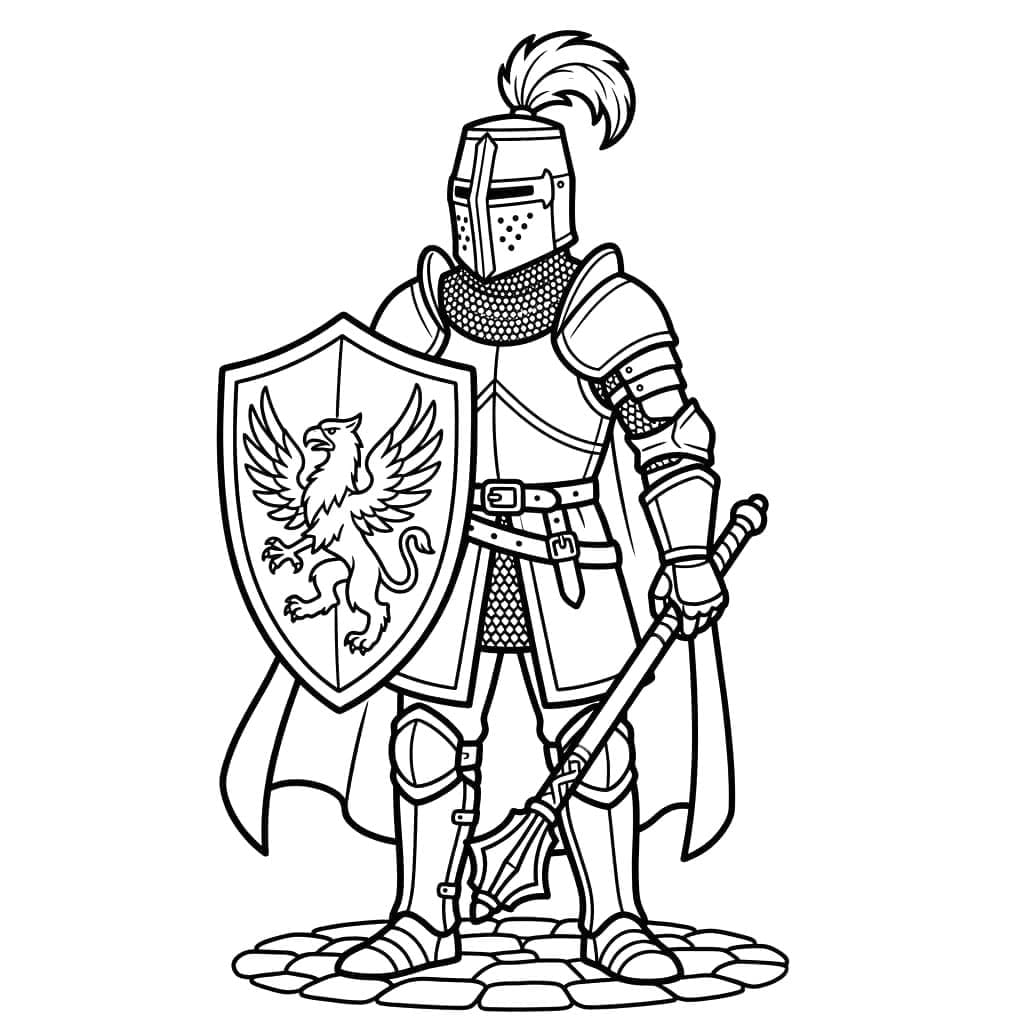 الفارس البطل تلوين