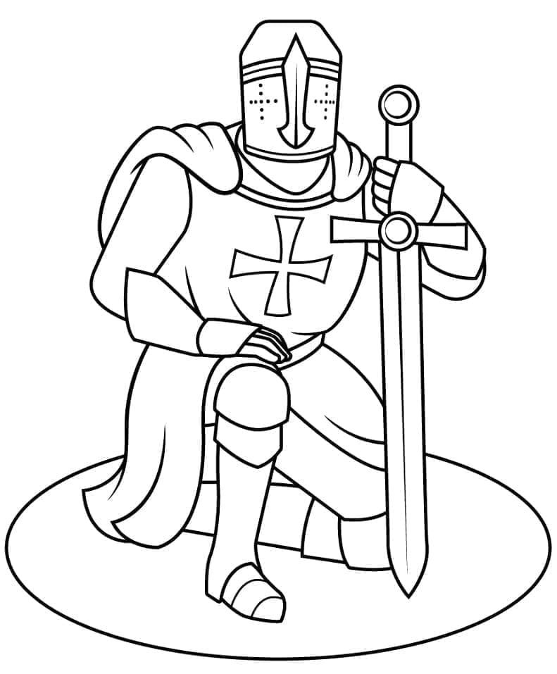 الفارس الراكع تلوين