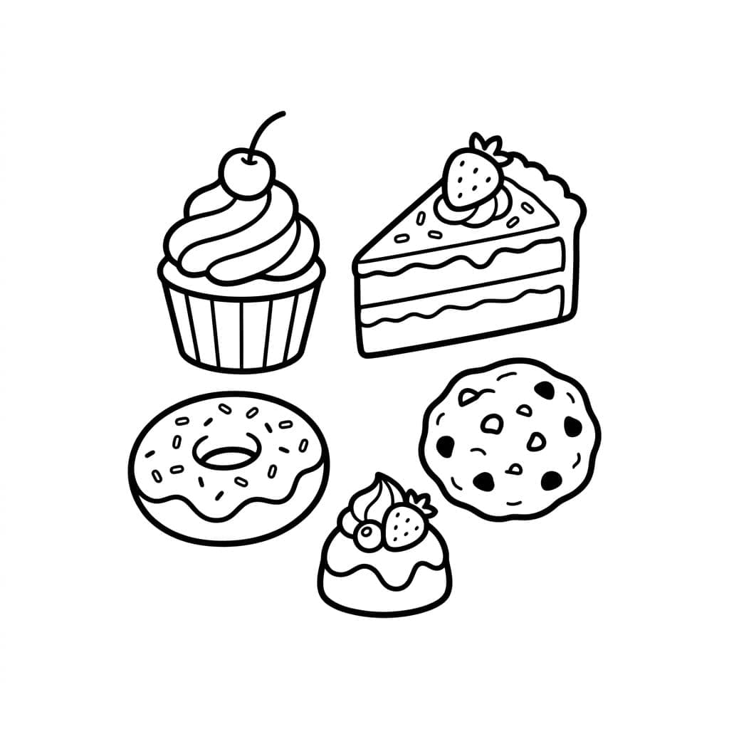 الكعك والبسكويت تلوين