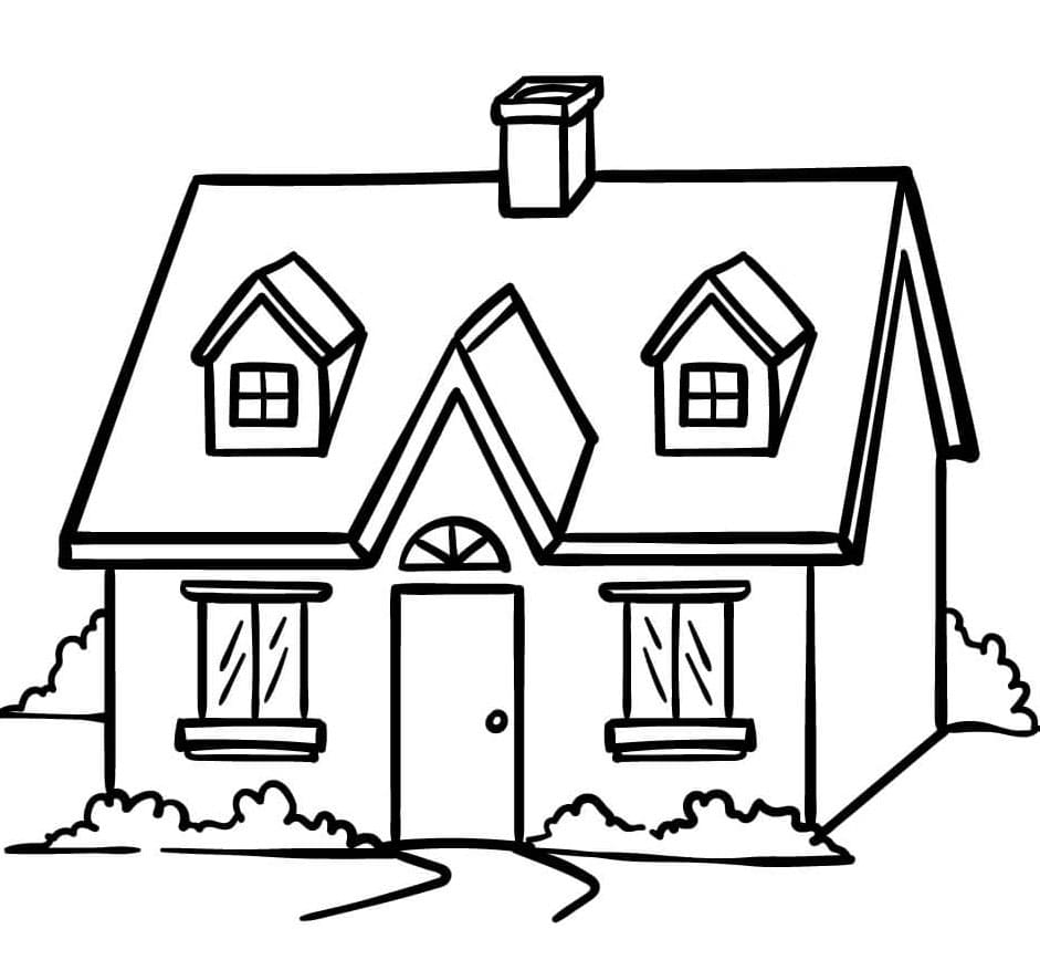 المنزل العادي تلوين