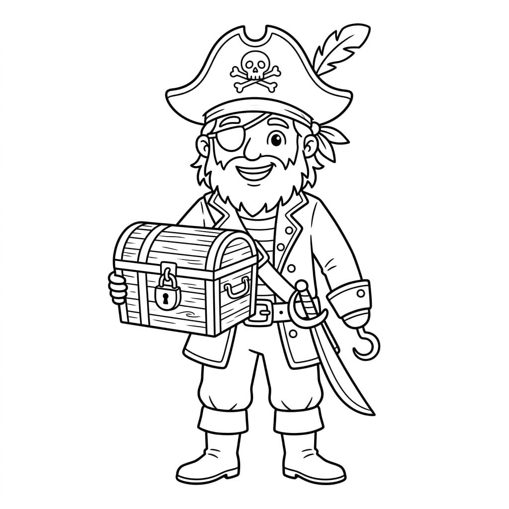 القبطان حامل الكنز تلوين