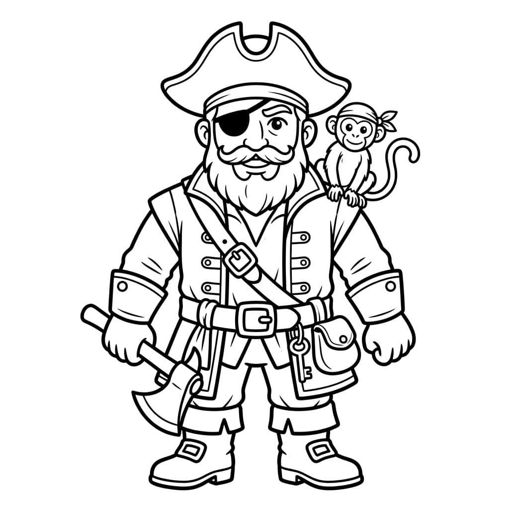 القرصان القوي تلوين