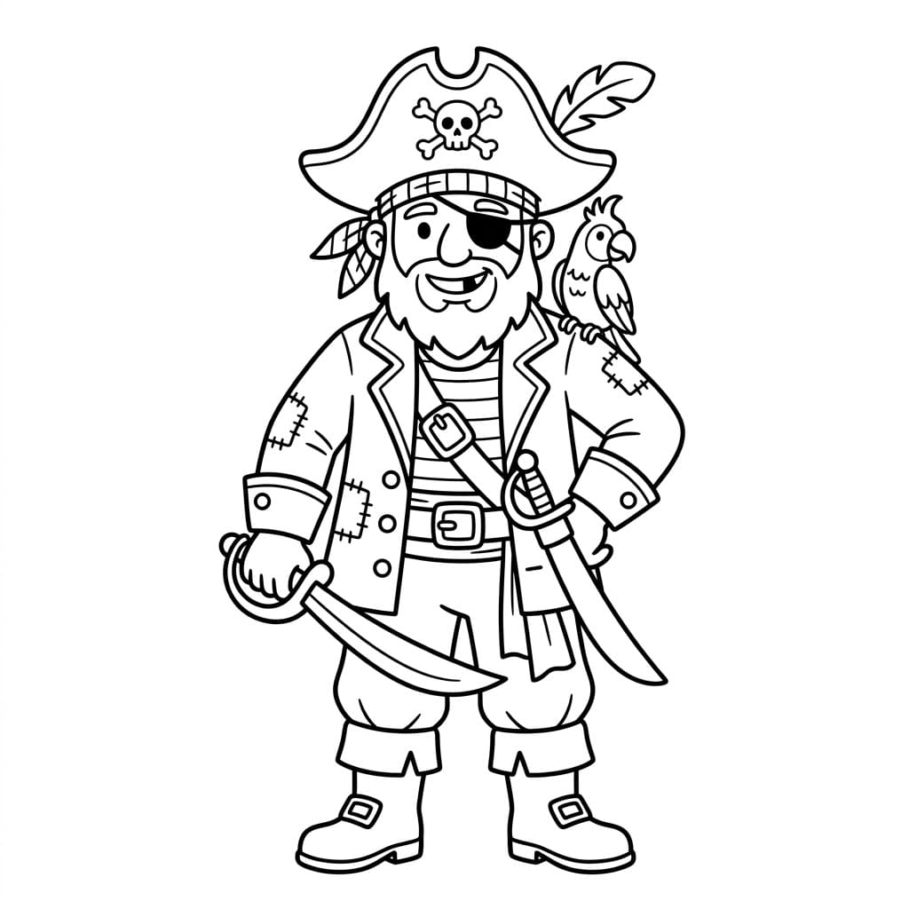 القرصان المرح تلوين